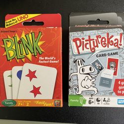 Mattel Games Blink Card Game The World's Fastest Game & Hasbro Games PICTUREKA Card Game. Both games new in box
