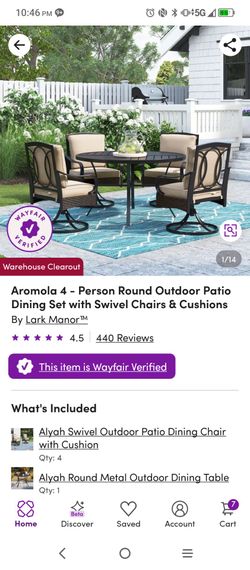 New Patio set in box table and 4 chairs.
