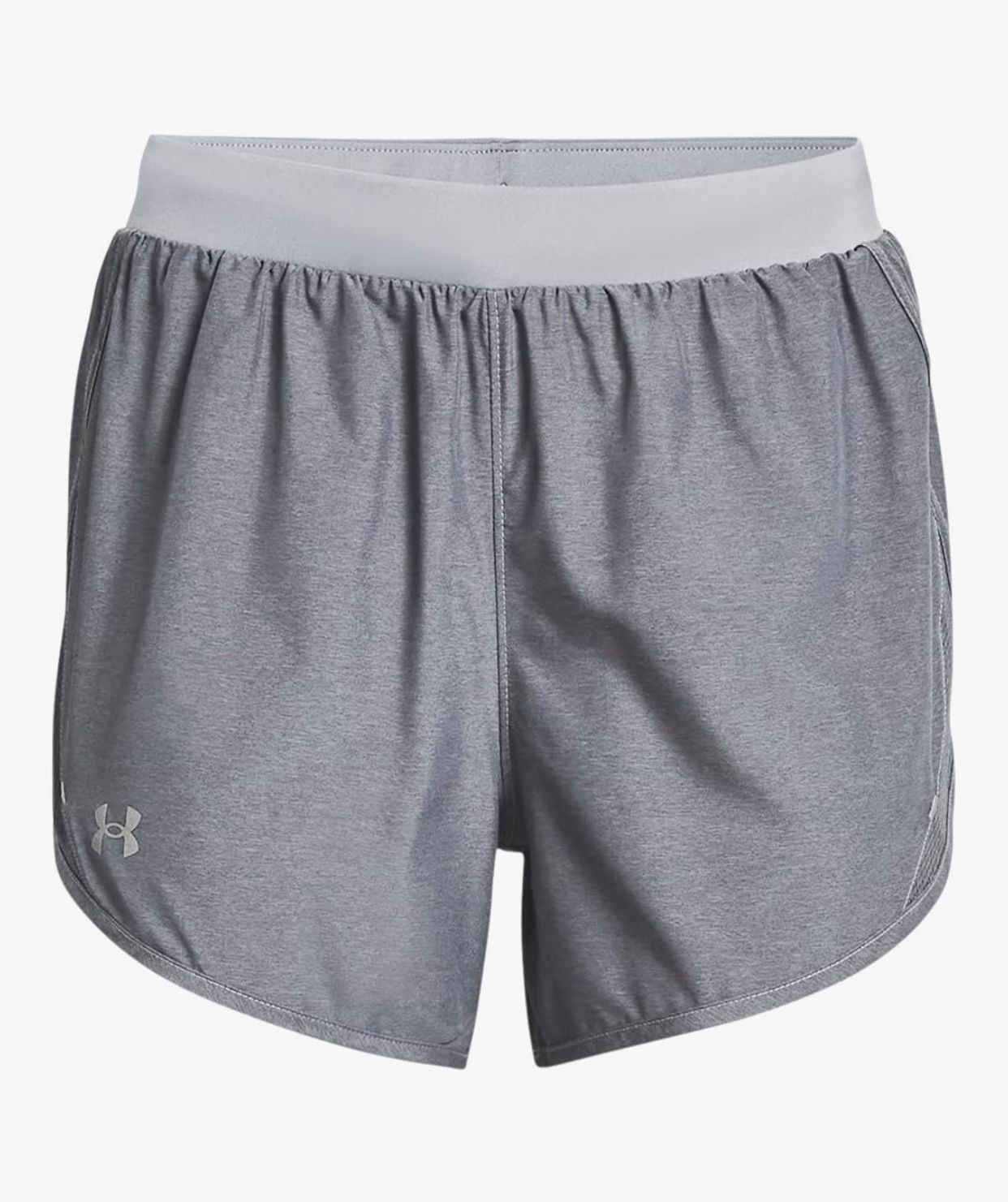 Under Armour Women's Fly By 2.0 Running Shorts , Steel Full Heather (035) / Steel Gray Sizes Available - XS and SMALL