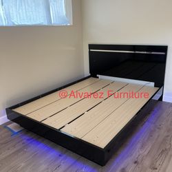 Queen Bed Frame With LED Lights
