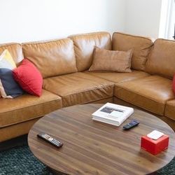 Brown Leather Couch