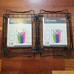 Black LockerMate Stac-A-Shelf