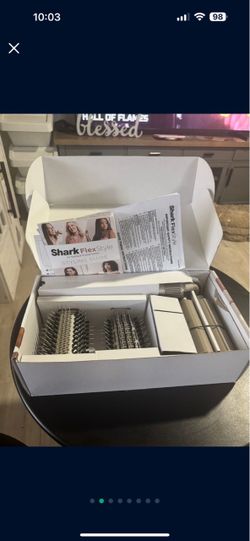 Shark HD430 FlexStyle Air Styling & Drying System, Powerful Hair Dryer Brush & Multi-Styler With Auto-Wrap Curlers, Paddle Brush, Oval Brush, Concentr