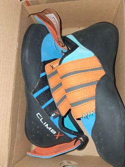 Children's size 2 rock climbing shoes