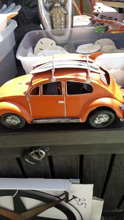 Cool tabletop VW bug with surfboards