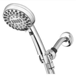 Waterpik 6-Spray Patterns with 1.8 GPM 4.75 in. Wall Mount Adjustable Handheld Shower Head in Chrome