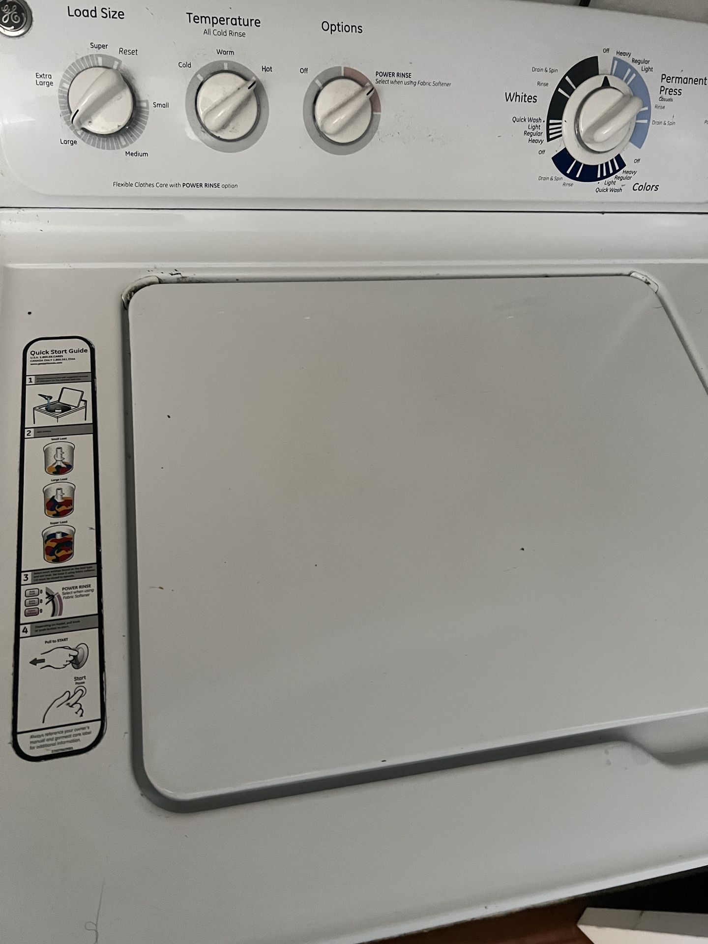 GE Washer ~ Super Top Load Washer