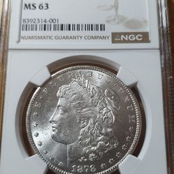 1878 CC , Morgan Silver Dollar -  NGC Graded MS63