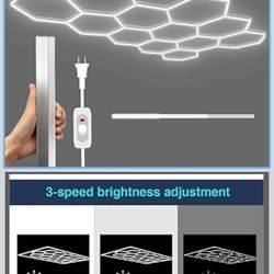 Dimmable Led Hexagon Lights,57 Pack 14 Hex Ceiling