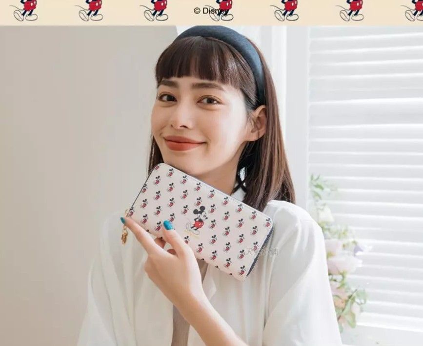 Mickey Mouse Leather Zip Around Wallets 