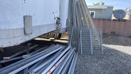 Pallet rack with shelves ready to go