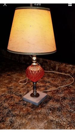 Antique lamp with marble base