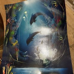 Space Spray Paint Art Pieces