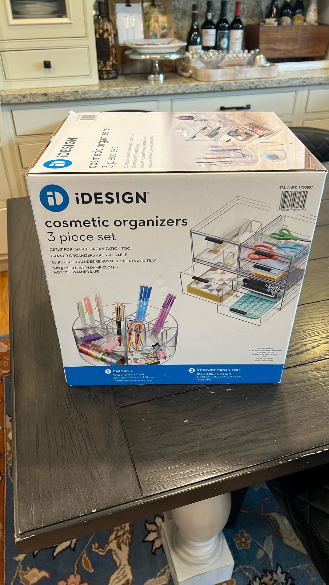 I Design 3 Piece Cosmetic Organizer