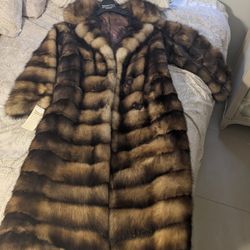 Woman's Fitch Fur Coat 