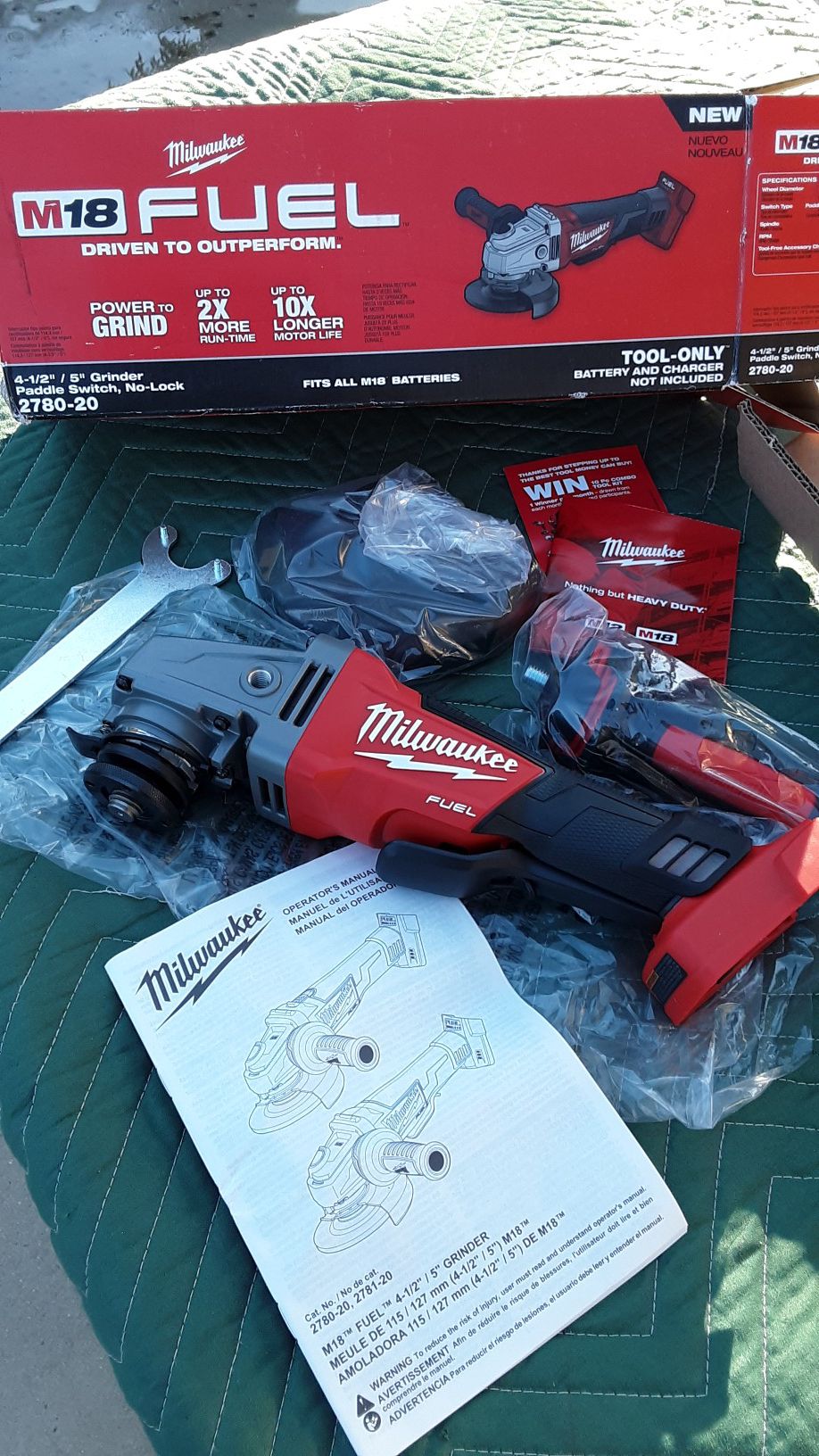 Tool Milwaukee M18 fuel Brushless Grinder Paddle Switch, No-Lock/ In Van Nuys