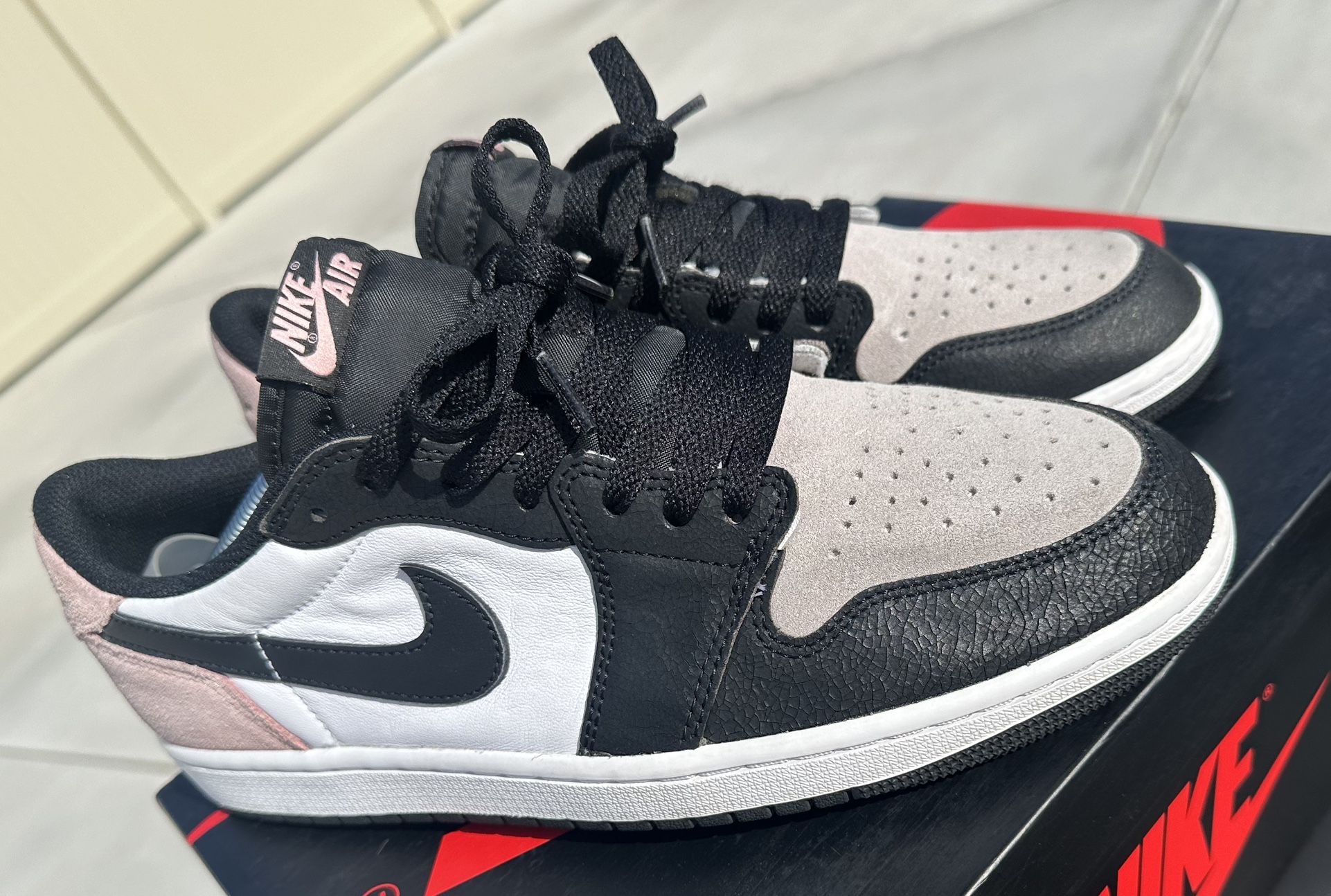 Sz 10 Bleach Coral Jordan 1 Low Custom