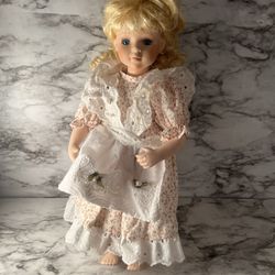 Cute Blond Porcelain Doll  Thumbnail