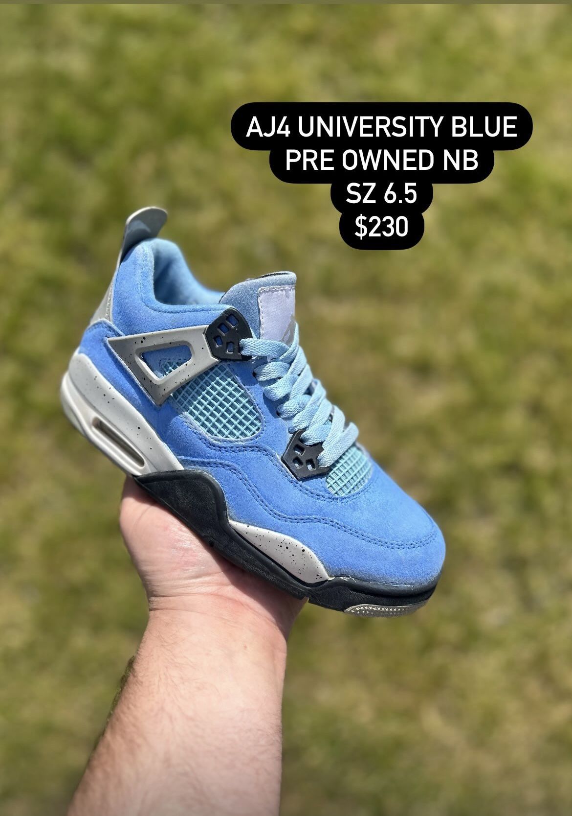 Jordan 4 University Blue 9/10 Size 6.5