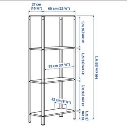 2 IKEA Galvanized Steel Shelves