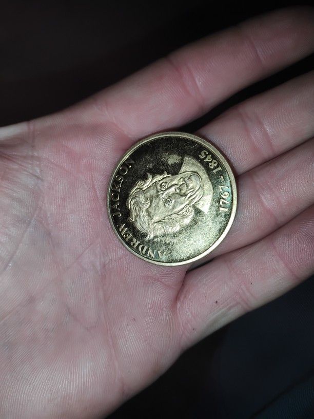 Andrew Jackson Coin No E Pubis Numin Or It's Rare Pure Gold Coin