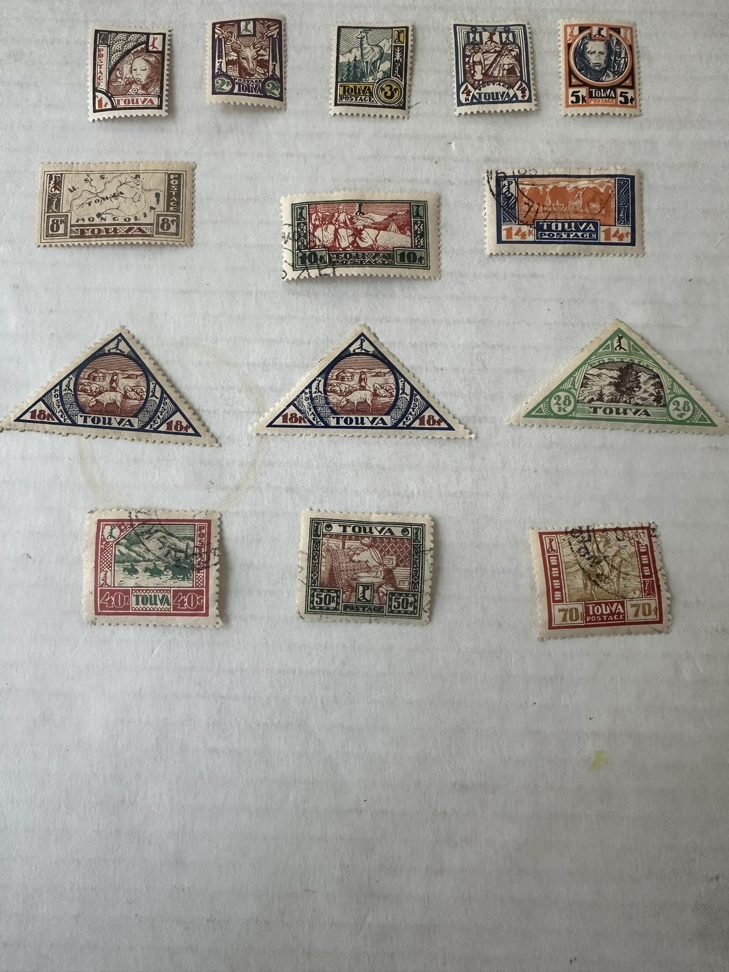 Tanna Tuva 15-27 Stamp Set MH