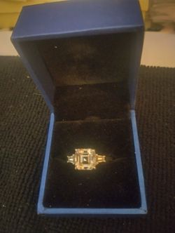Elegant Asscher Cut Moissanite Ring