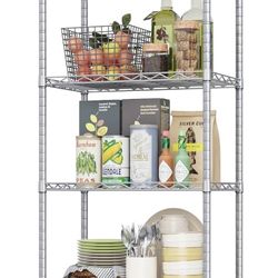 6-Shelving Unit, Adjustable Wire Shelving, Metal  (N151)