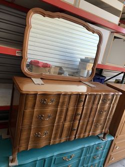Dresser with mirror