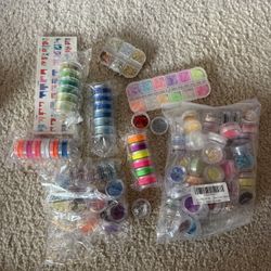 nail art glitters and sequins