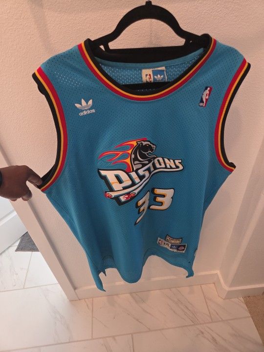 Adidas Grant Hill Detroit Pistons Jersey Size XXL