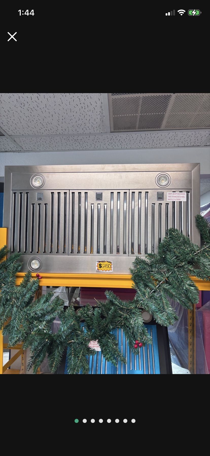 New Brano Voice Control 36" 900 CFM Convertible Insert Range Hood in Stainless Steel w/LED Light