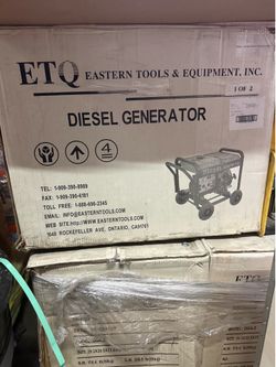 ETQ, Diesel Generator, Black.