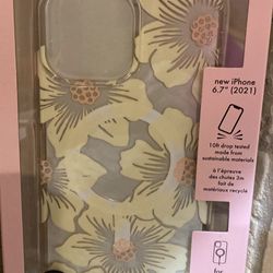 kate spade new york Protective Hardshell Case for MagSafe for iPhone 13 Pro Max - Hollyhock Floral Clear