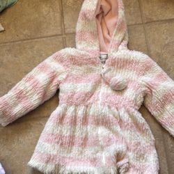 American Widgeon Pink And White Stripe Jacket 4t