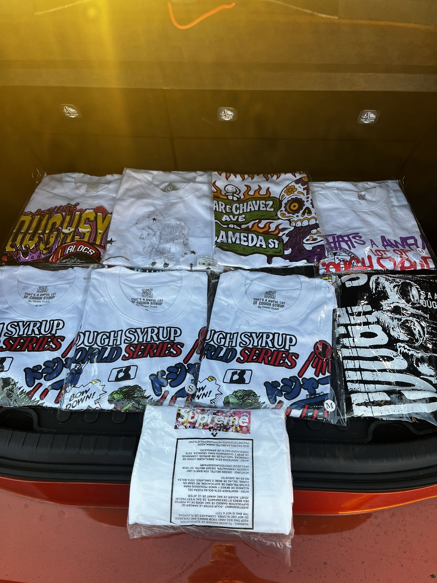 Awful Lot Of Cough Syrup, Sp5der And Supreme Tee