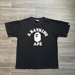 Bape black college T-shirt 
