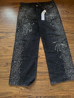 Purple jeans