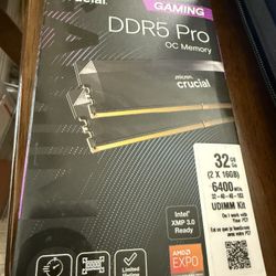 Crucial Pro DDR5 RAM 32GB Kit (2x16GB), 6400MHz CL32