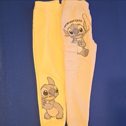 The Disney Stitch Girls Stitch & Angel Graphic Fleece Jogger Pants