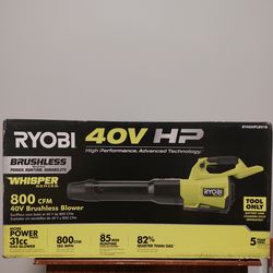 Ryobi 40v Brushless Blower (Tool Only)
