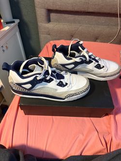 Men's White & Navy Athletic Sneakers with Elephant Print