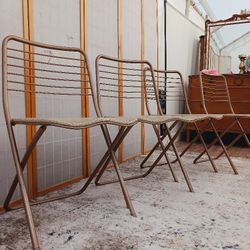 Mid Century Dining Foldable Chairs, 4/6