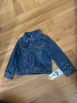 Blue And Colors Jean Jacket Cat & Jack Toddler Girl Size 3T