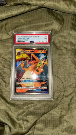 2019 POKEMON SUN & MOON HIDDEN FATES #9 CHARIZARD GX NM PSA 7