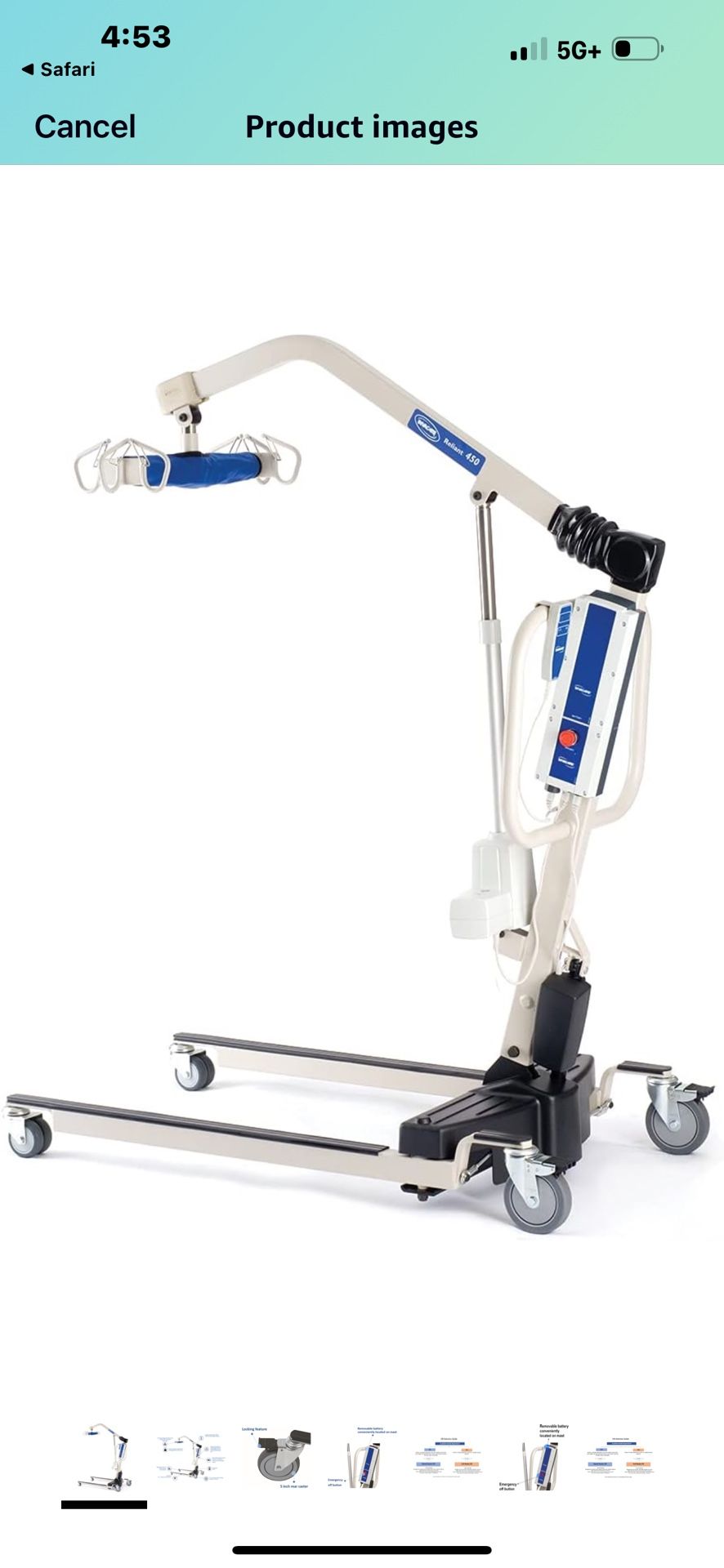 Invacare 450 Reliant Electric Hoyer Lift…. Like New