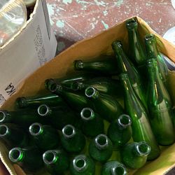 Old bottles and old Coca Cola bottles