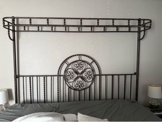 Free King size wrought iron headboard