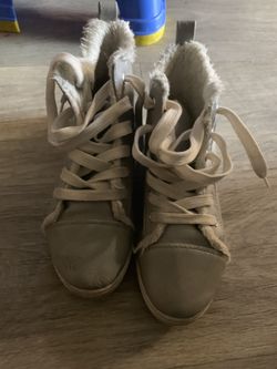 Girls grey high tops - size 13