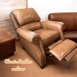 Leather Tan/brown Recliner 